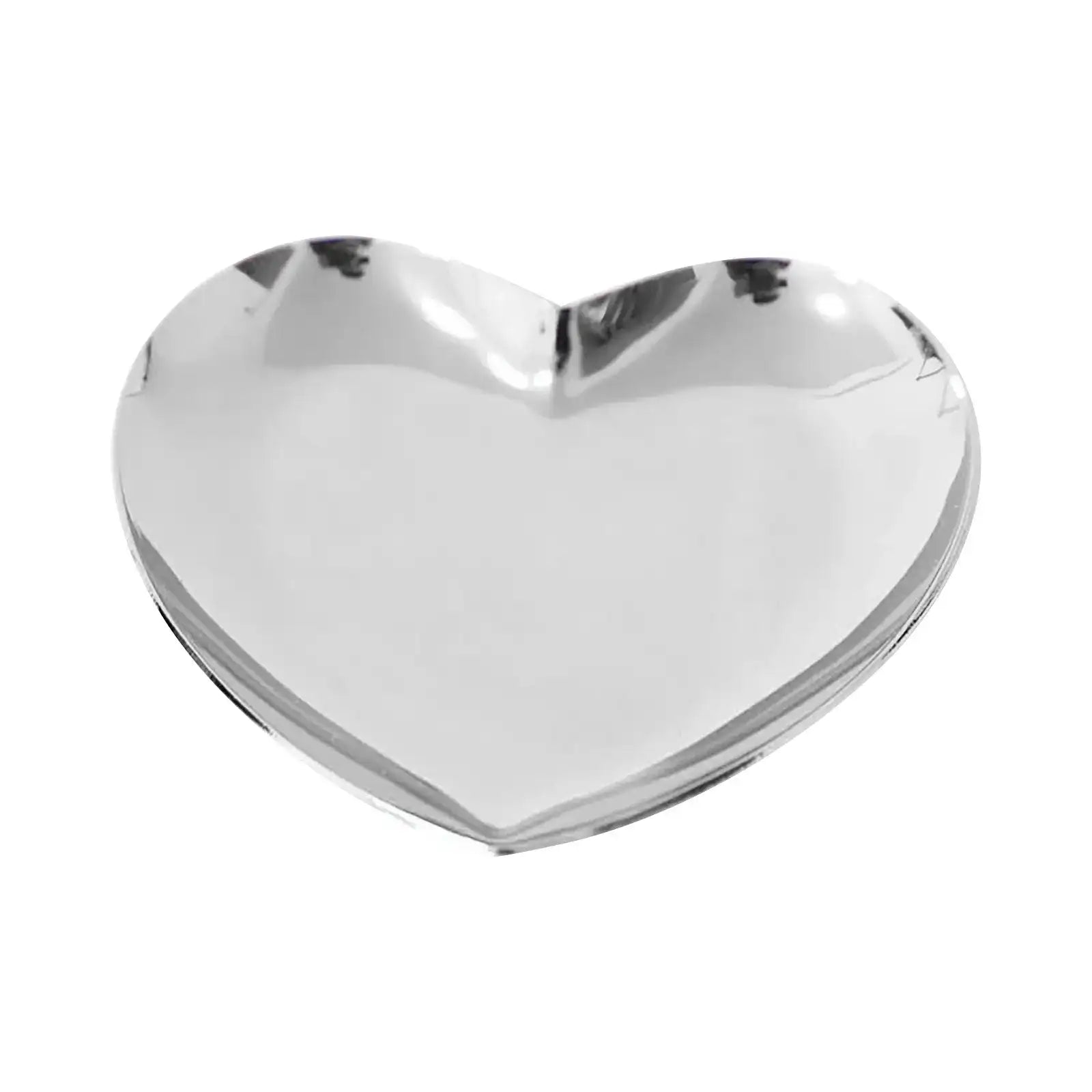 Stainless Steel Heart-Shape Decorative Tray – Gold & Silver Jewelry Dish & Cosmetic Organizer Plates