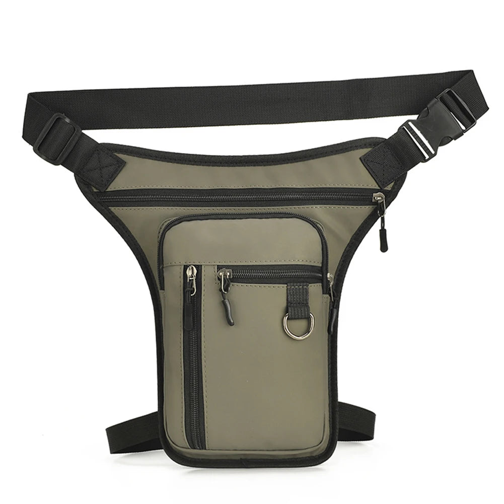 Men’s motorcycle leg side bag – waterproof tactical hip & thigh pack with multipockets for travel, motorbike & casual sports