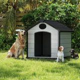 Large Outdoor Igloo Dog House – Weatherproof Insulated Shelter with Elevated Floor for 2 Large Dogs