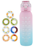 1000ml Fruit Flavor Water Bottle with 7 Aroma Rods – Large Capacity Scented Hydration for Outdoor & Travel