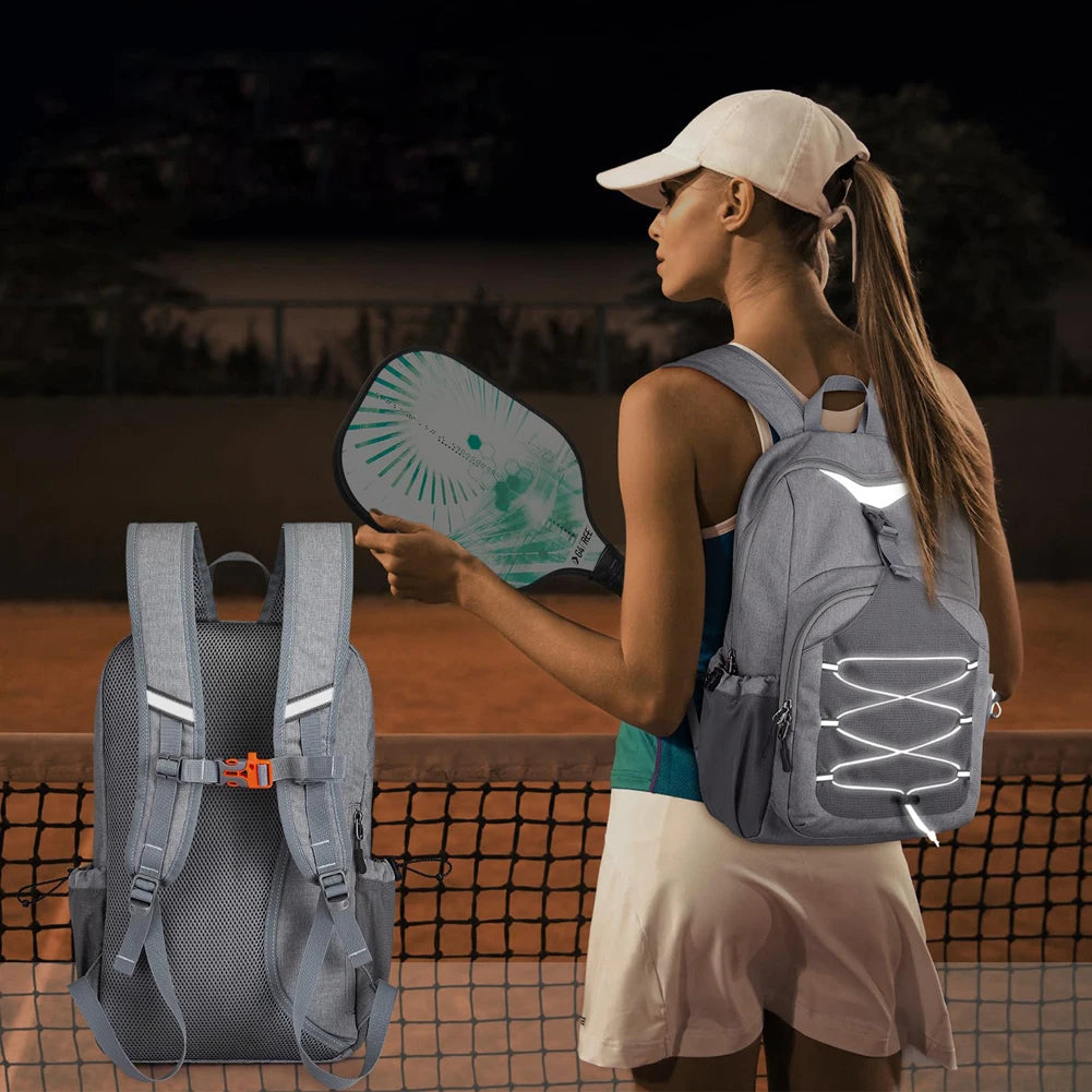 Large-capacity pickleball racket backpack – portable paddle bag rucksack for hiking, sports, traveling & outdoor outings