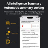 USB Wireless AI Voice Recorder & Transcription Device – App-Controlled Audio to Text Kit