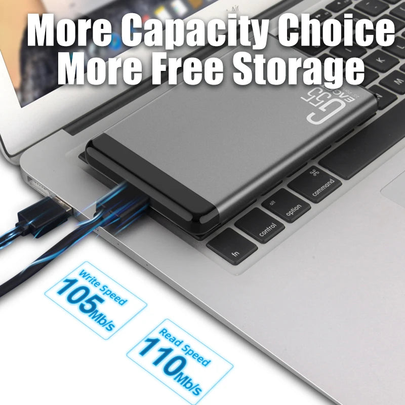 Eaget 2.5 Portable External HDD - 500GB/1TB/2TB, USB 3.0, 5400 RPM For Laptop & Desktop