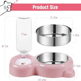 Auto Leak-Proof Pet Water Dispenser & Double Bowl Set – Durable Easy-Clean Feeding Station for Cats & Dogs
