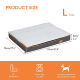 Large Orthopedic Dog Bed – Padded Foam Cushion Pet Bed with Washable Cover & Support Pillow for Dogs”