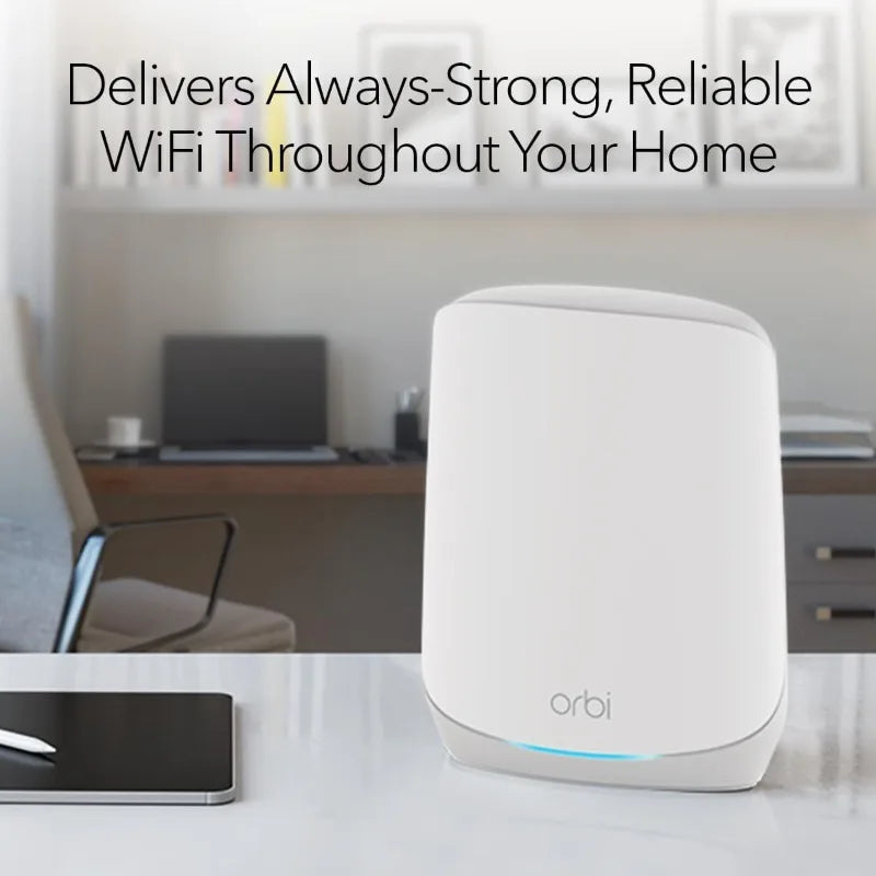 Netgear Orbi RBK762S Tri-Band Wi-Fi 6 Mesh System – 5.4 Gbps AX5400, Covers Up to 5000 sq ft, Supports 75+ Devices