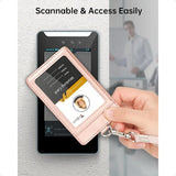 🌹 Rose Gold Leather Lanyard for ID Badges – Stylish ID Badge Holder for Work, School, Hotel Keys & Cruise Ship Cards