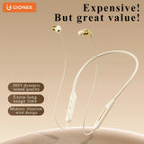 Gionee 5.3 Wireless Bluetooth Neckband Headset – Sport Neck-Hanging Earbuds with HiFi Sound, Mic & Waterproof Design