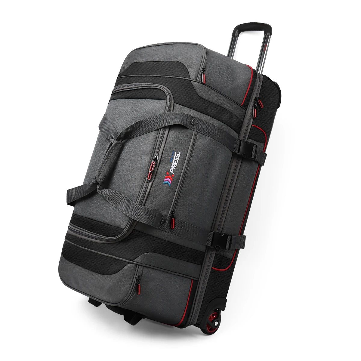 30″ Rolling Duffel Bag with Wheels & Telescopic Handle – Drop-Bottom Travel Handbag/Luggage Bag for Men & Women