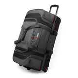 30″ Rolling Duffel Bag with Wheels & Telescopic Handle – Drop-Bottom Travel Handbag/Luggage Bag for Men & Women