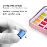 Ginflash 50-90 Colors Solid Pigment Watercolor Paint Set – Portable Brush Pen