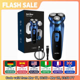Sejoy USB Rechargeable Electric Shaver for Men – Waterproof Cordless Razor with Pop-Up Trimmer & LED Indicator