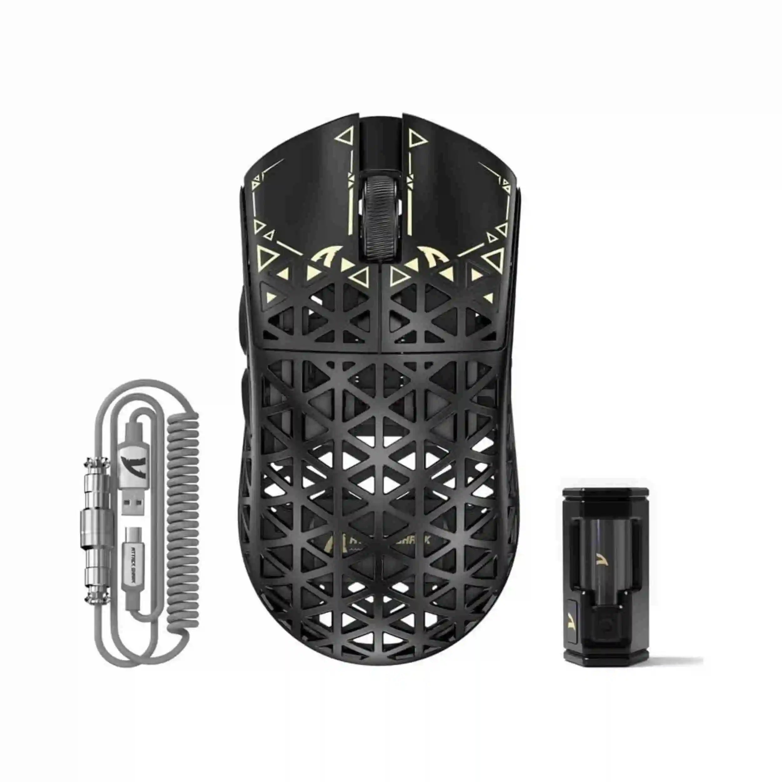 MambaSnake X Attack Shark R5 Ultra Wireless Gaming Mouse – 39g Superlight Carbon Fiber with Hollowed-Out Design