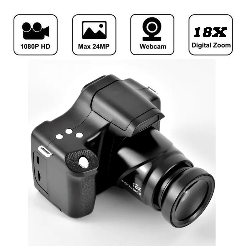 18X HD Digital Camera – Mirrorless 1080P Video with 3.0" LCD Screen & TF Card Slot – Travel & Vlogging Camera