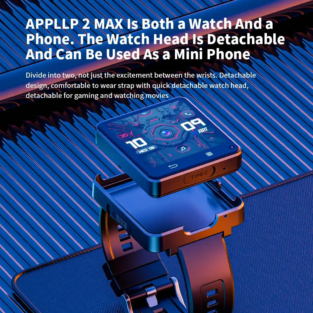 LOKMAT APPLLP 2 MAX Smart Watch Phone – 2.64″ Display, Android 11, Dual Camera, 4G Call & 64 GB Storage 📱⌚