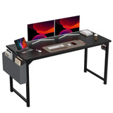 1- Product Title: Sleek Compact Computer Desk with Side Storage Bag & Headphone Hook