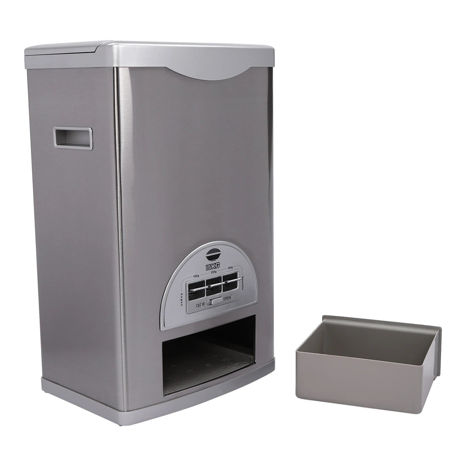 Stainless Steel Rice Storage Container & Dispenser – Large Capacity Grain Keeper (30.5 × 22 × 50 cm)