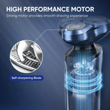 Sejoy Rotary Electric Shaver Kit – Multi-Function Rechargeable Beard & Nose Hair Trimmer with 3-Head Floating Razor