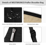 Puffer Crescent Bag – Quilted Nylon Underarm & Hobo Shoulder Bag with Adjustable Strap for Women 👜✨