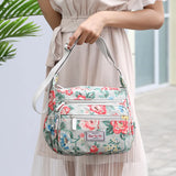 Women’s Multi-Pocket Floral Crossbody Bag – Waterproof Shoulder Messenger Handbag for Shopping & Daily Use