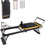 Foldable Pilates Reformer Machine – 77" Home Gym Equipment Adjustable for Beginners & Advanced