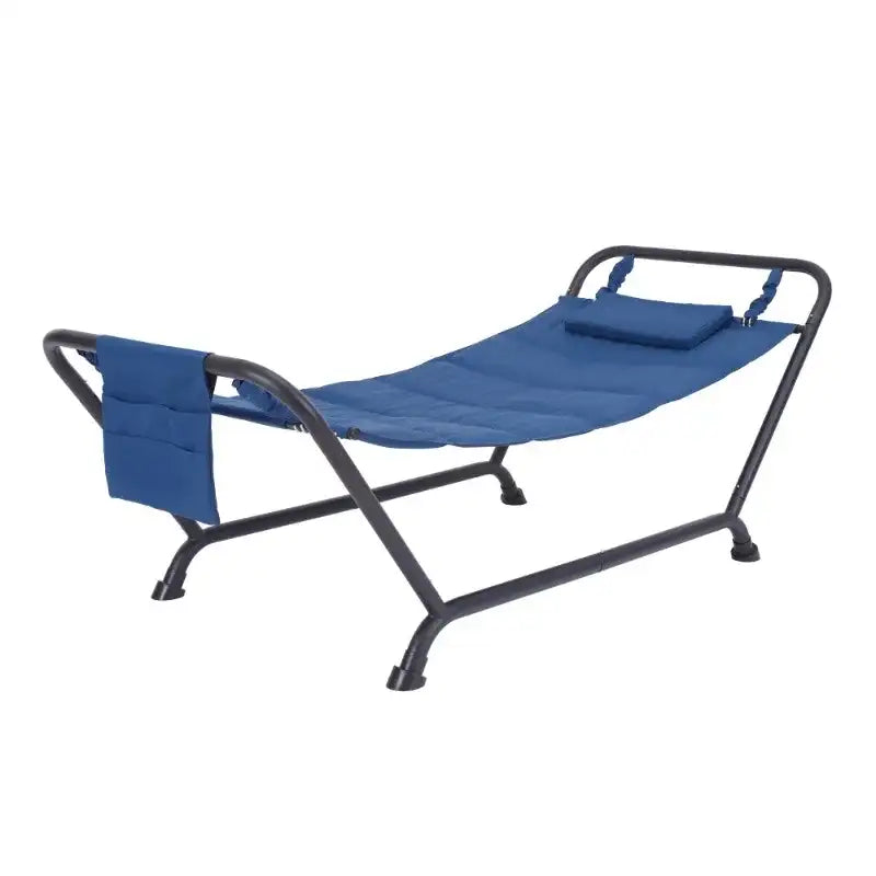 Belden Park® Polyester Hammock with Stand & Matching Pillow – Outdoor Relaxation Lounge