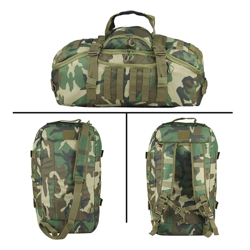 35L/50L/80L outdoor mountaineering MOLLE tactical backpack – large waterproof hiking, camping & travel duffel rucksack bag