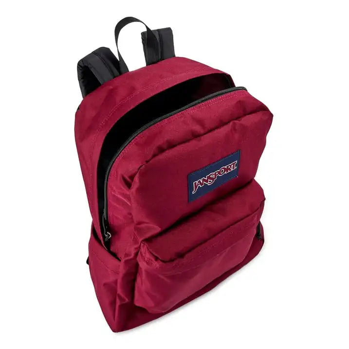 JanSport Unisex SuperBreak Backpack – Classic School Bag in Russet Red, Lightweight & Durable for Students and Daily Use