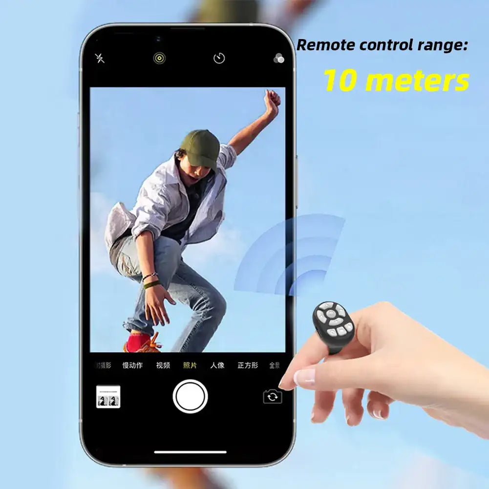 Wireless Bluetooth Remote Control – Selfie & Video Shutter, E-Book Page Turner, Multifunction Controller for iOS & Android