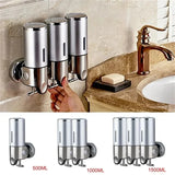 Wall-Mount Bathroom Liquid Soap Dispenser – Refillable Hand Sanitizer, Shampoo & Shower Gel Container