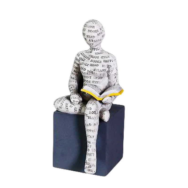 Modern Abstract Yoga Figurine – Resin Meditating Sculpture for Zen Home, Office & Living Room Décor