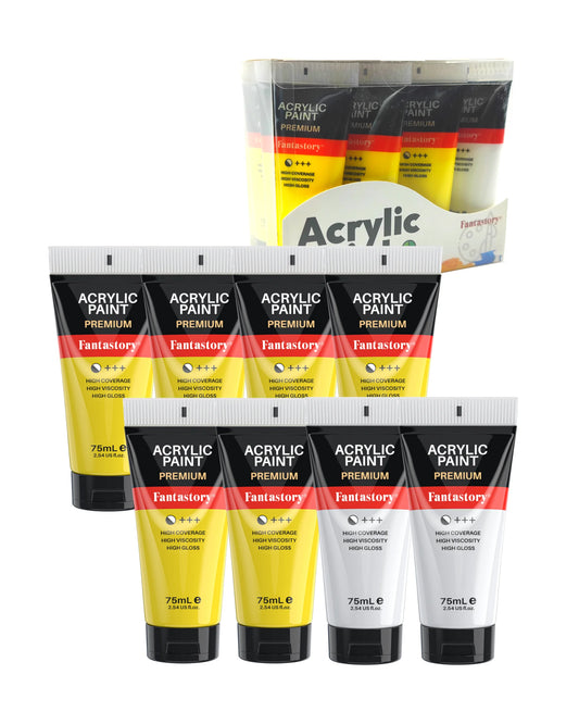 Premium Acrylic Paint Set 20oz (8 Tubes) – Thick Pigment Craft Paints for Professional Artists