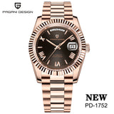 “Pagani Design DD36 Gold Black Automatic Mechanical Watch for Men – 2025 Luxury Sapphire Glass Wristwatch”