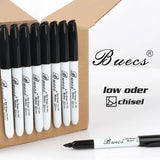 Black Dry Erase Markers – Low-Odor Chisel Tip Whiteboard Pens for Glass & Boards (150-Pack Bulk)