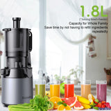Biolomix Cold Press Juicer – 130mm Wide Feed Chute, Whole Fruit & Vegetable Slow Masticating Juicer, BPA-Free