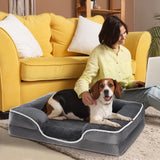 Supportive Orthopedic Dog Bed Memory Foam Waterproof Non-Slip RemovablSupportive Orthopedic Dog Bed – Memory Foam Sofa with Waterproof & Washable Covere Washable Cover Medium Dogs Comfortable Pet Sofa