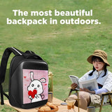 Programmable LED Backpack with Bluetooth Control – Waterproof Large Capacity Bag