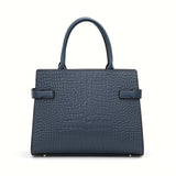 Aidrani Genuine Leather Croc-Pattern Large Capacity Handbag – Women’s Square Cowhide Shoulder Bag