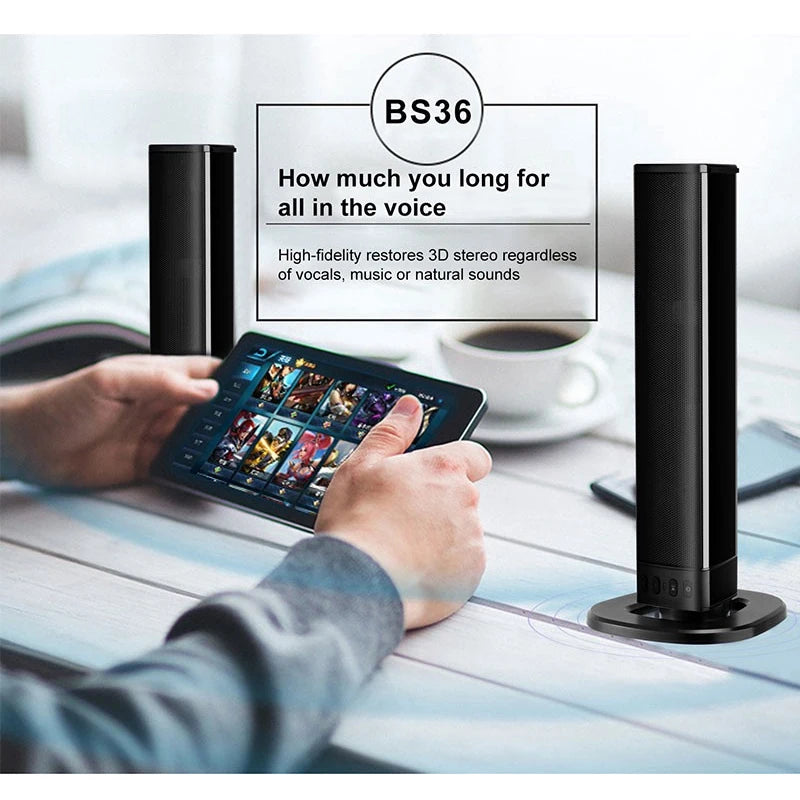 20W Bluetooth Speaker – Foldable Split Design Soundbar for TV & PC with Powerful Stereo Audio