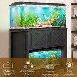 Heavy-Duty Metal Aquarium Stand & Storage Cabinet – Fits 40-50 Gallon Fish Tank