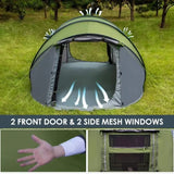 Automatic Pop-Up Camping Tent ⛺ – Waterproof 3-4 Person Outdoor Family Tent for Hiking & Travel