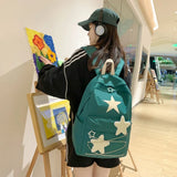 Korean Y2K Star Aesthetic Backpack for Women – Large Capacity Multi-Pocket School, Travel & Daily Use Bag