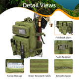 25L Tactical Fishing & Hunting Backpack – Waterproof Outdoor Pack | Men’s Large-Capacity Travel & Field Bag