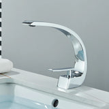 Luxury Brass Deck-Mounted Matte Black Basin Faucet – Single-Hole Mixer Tap Hot & Cold