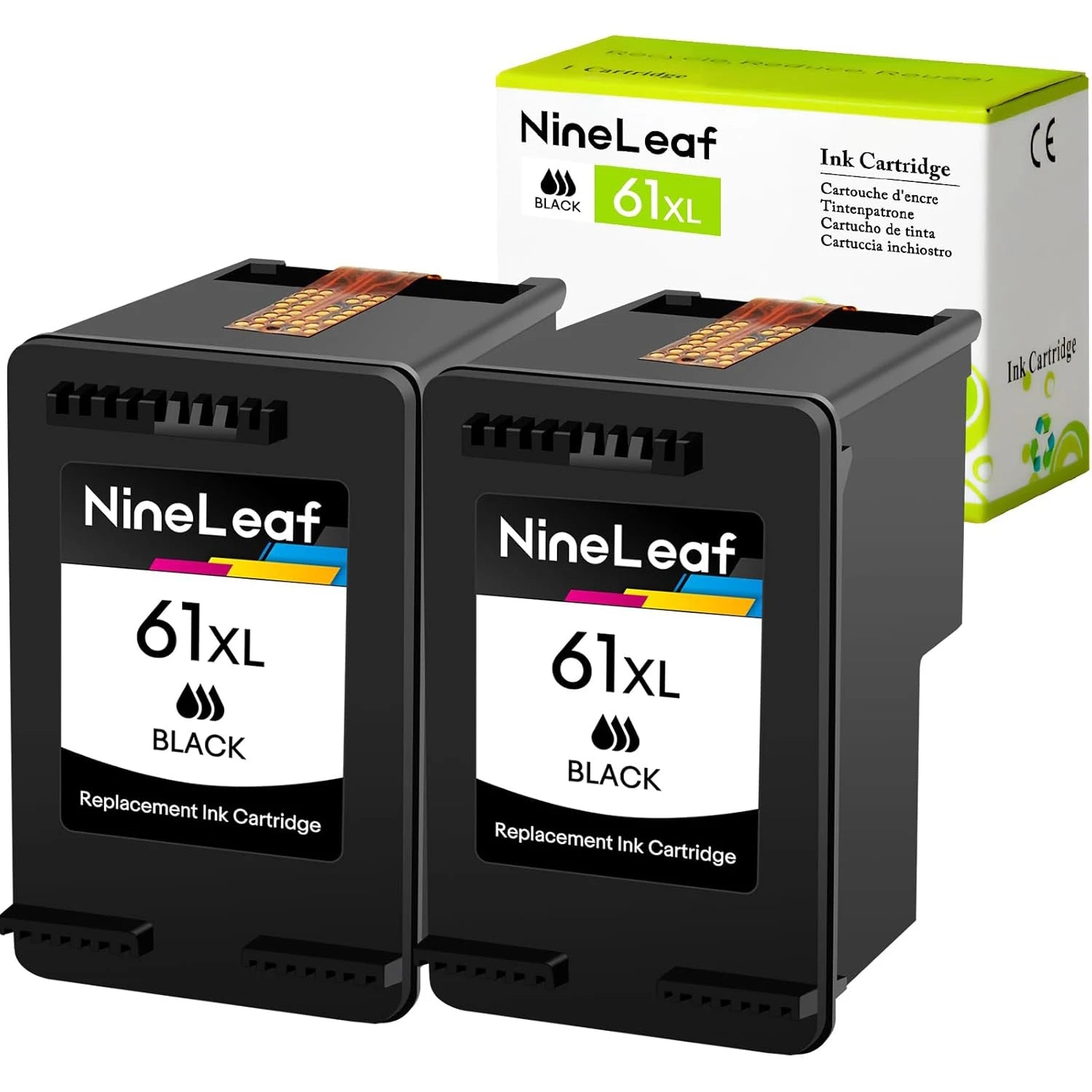 Nineleaf High-Yield 61XL Ink Cartridge Set – Compatible with HP Envy & OfficeJet Printers
