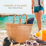Women’s Wide Brim Sun Hat – UV Protection Beach Hat with Packable Ponytail Visor for Summer Travel