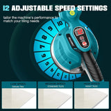 Seesii 12-Speed Tile Laying Machine – Cordless 160mm Large Suction Tile Vibration & Leveling Tool