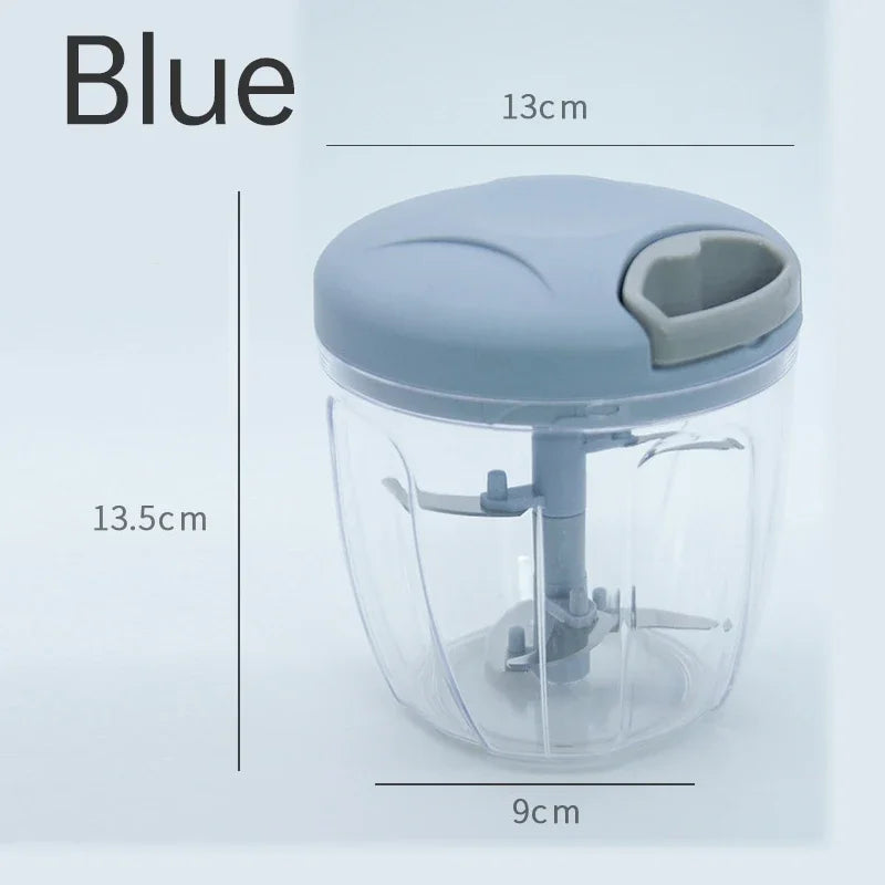 500 / 900 mL Manual Meat Mincer & Garlic Chopper – Multi-Purpose Food Crusher with Stainless Blades