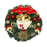 Christmas Hanging Wreath Decoration – Festive PVC Door Décor with Bow, Berries, Santa & Reindeer Design