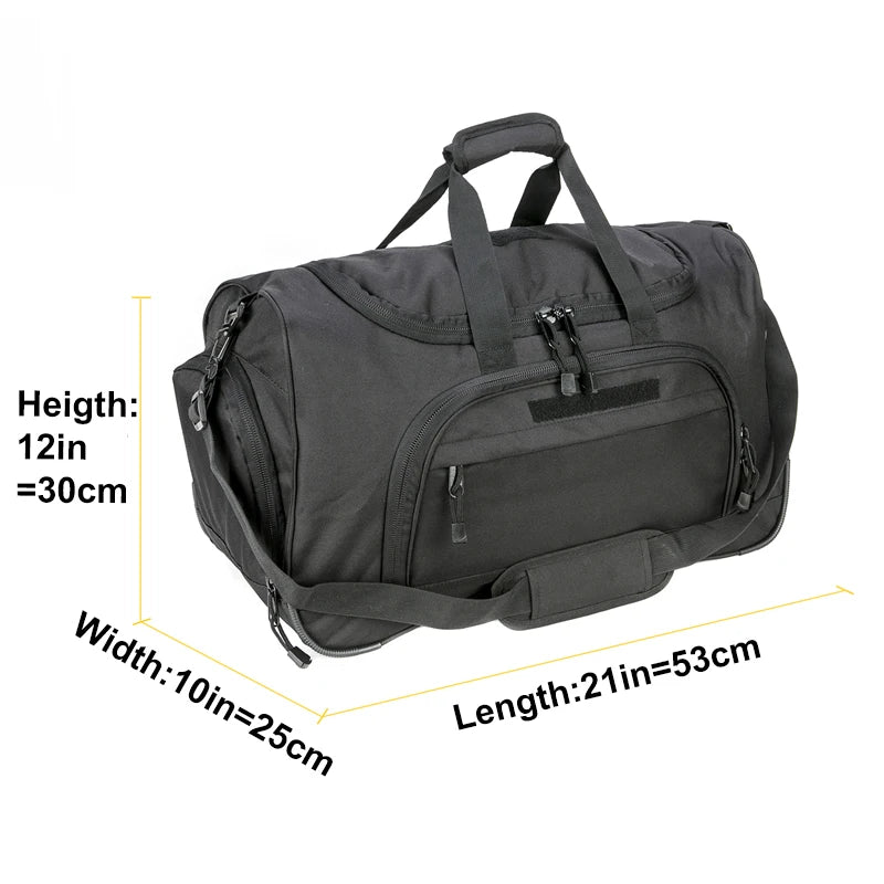 Waterproof gym duffle bag – military tactical sports & travel luggage with large capacity, durable Oxford design for men